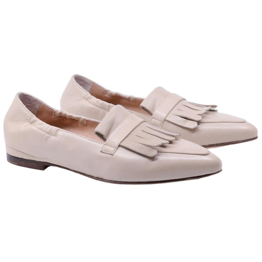 Mocassino donna Triver Flight realizzato in pelle nappata di colore avorio 