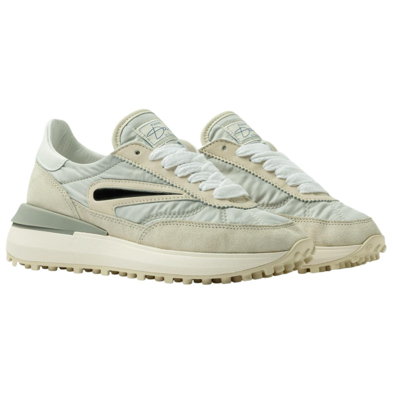DATE Athleta Nylon Light Grey AT LG VL sneaker donna in nylon e camoscio grigio 