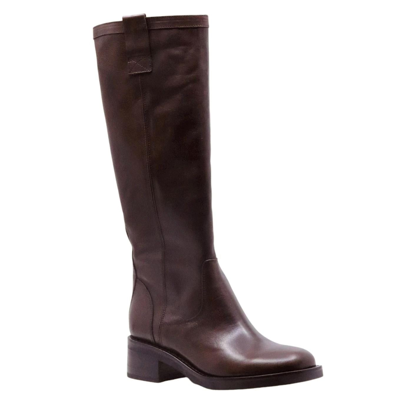 Stivaletto donna Curiositè 2624 in pelle marrone 