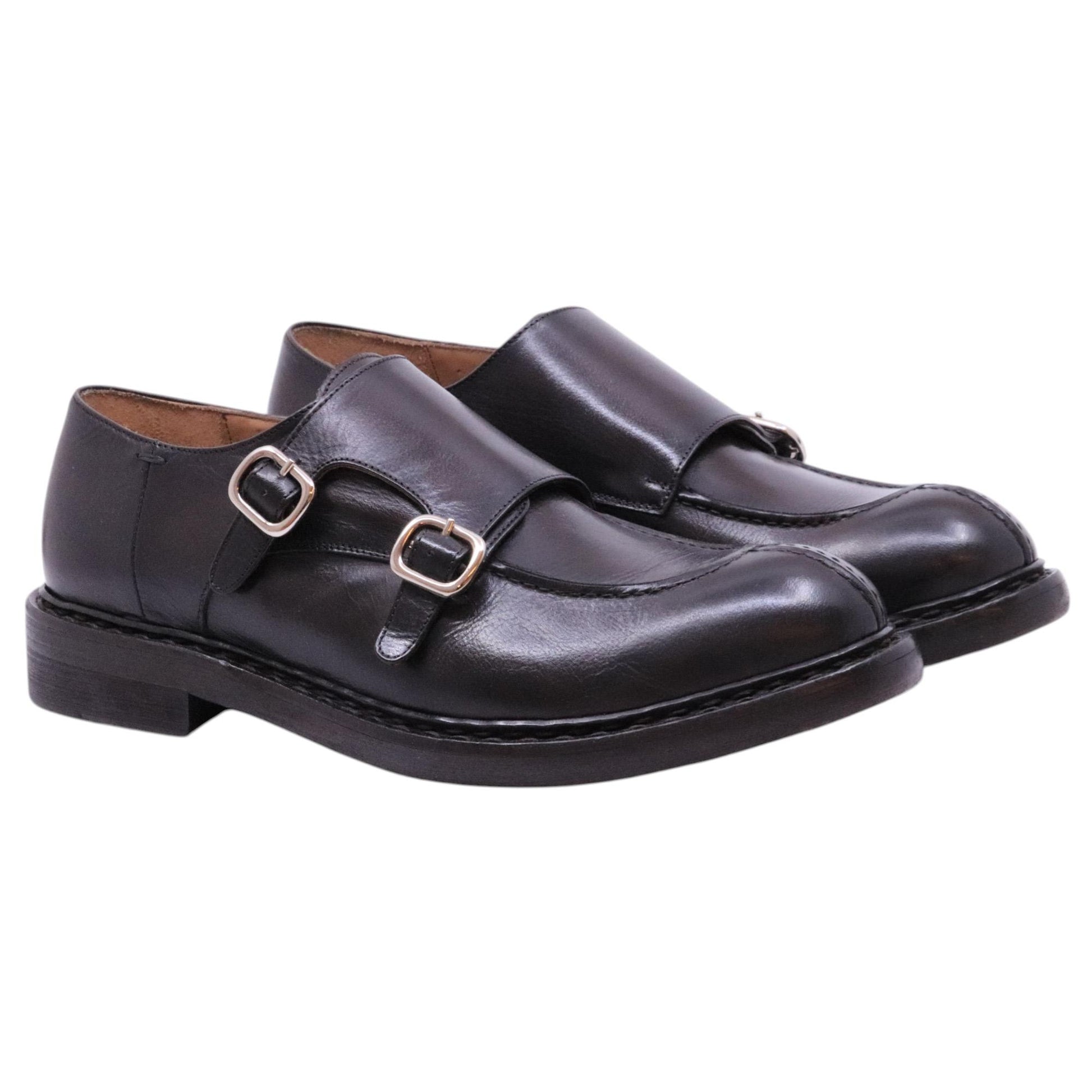 Crispiniano 6092 scarpa uomo doppia fibbia 