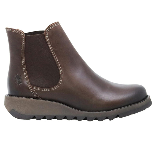 Fly London SALV stivaletto donna in pelle marrone SALV195DARKBROWN FLY LONDON