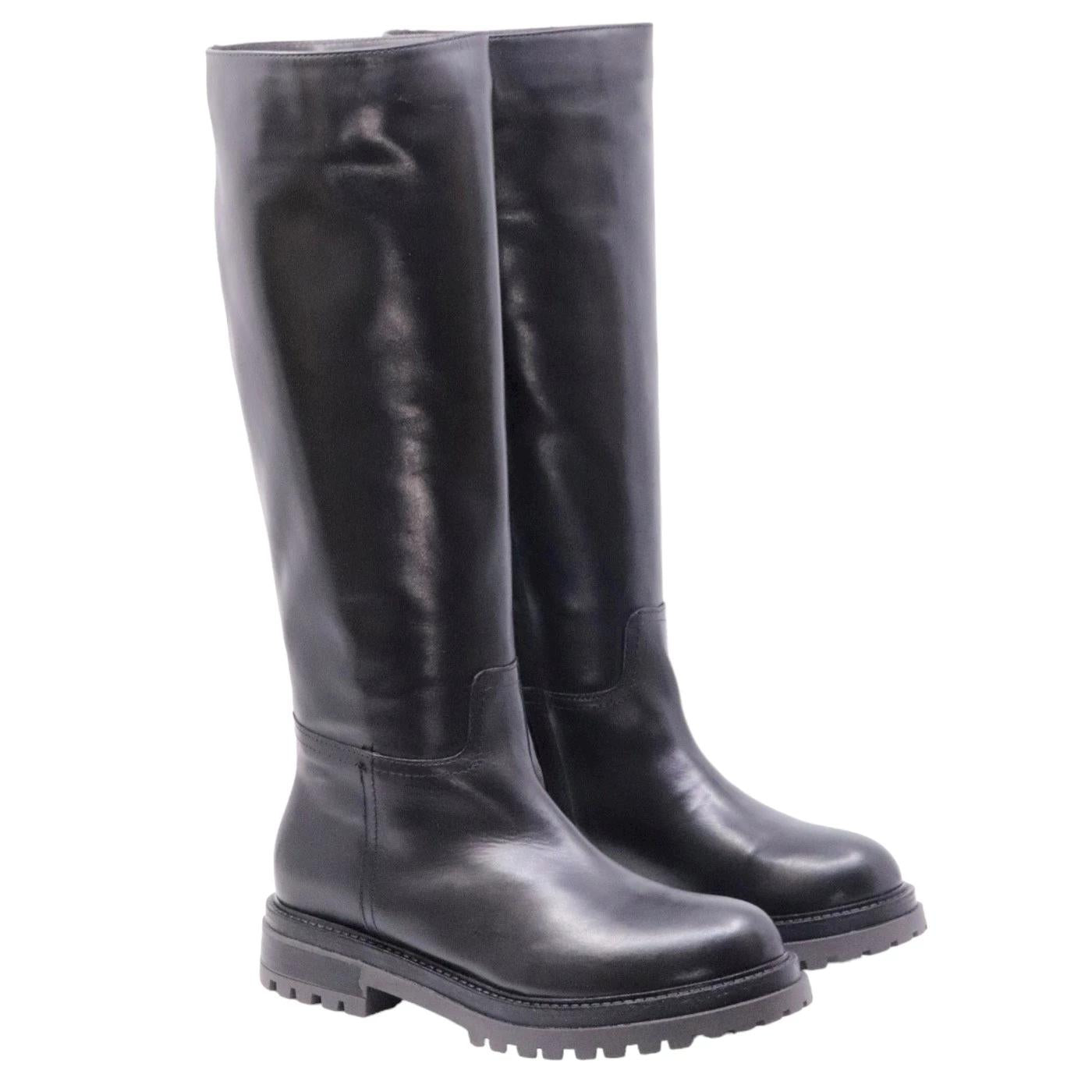 Stivale da donna The Seller da donna realizzato in pelle di colore nero 