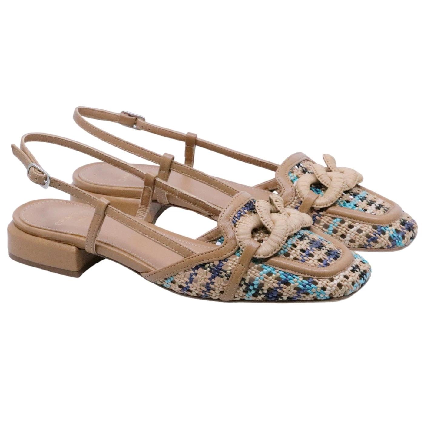 Slingback donna Chantal 2266 in pelle nocciola 