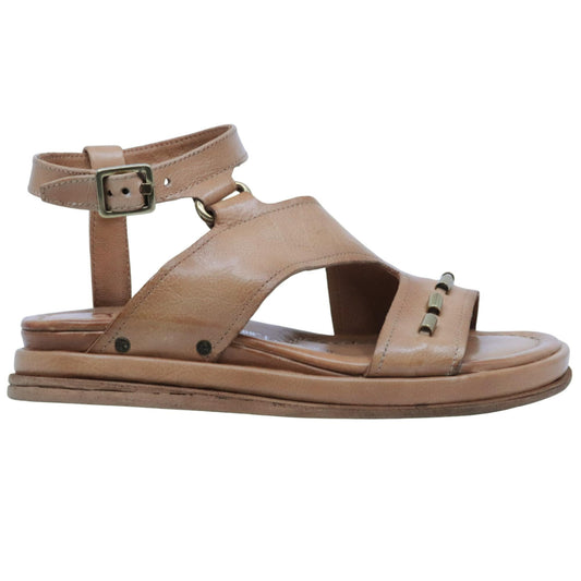 Sandalo donna AS98 B60016 in pelle cuoio 