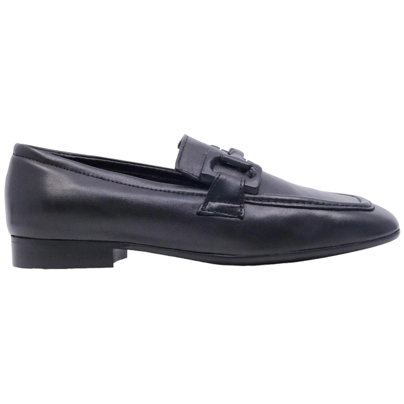Mocassino donna Poesie Veneziane in pelle di colore nero 