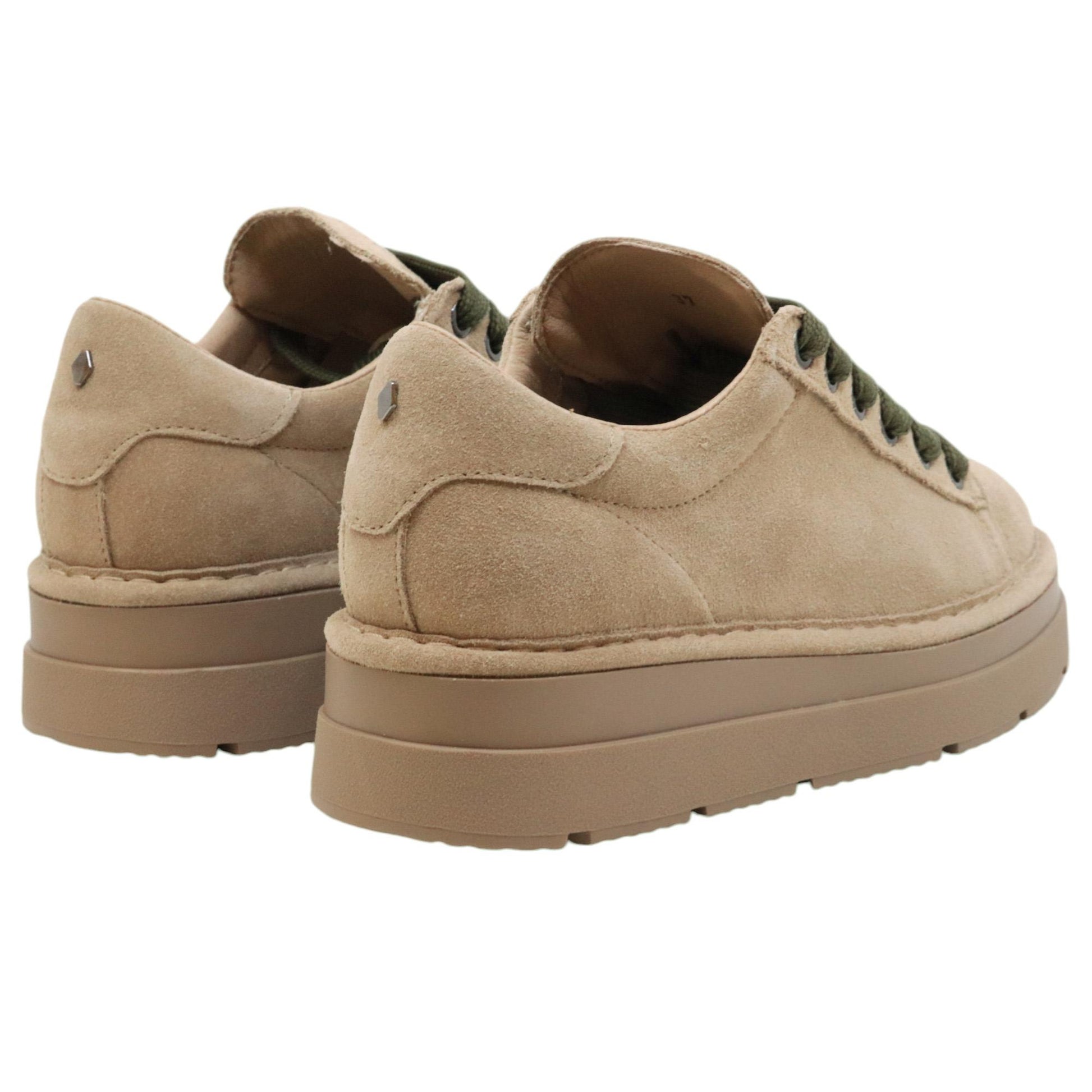 Panchic P89 sneaker donna in camoscio safari e lacci verde oliva 