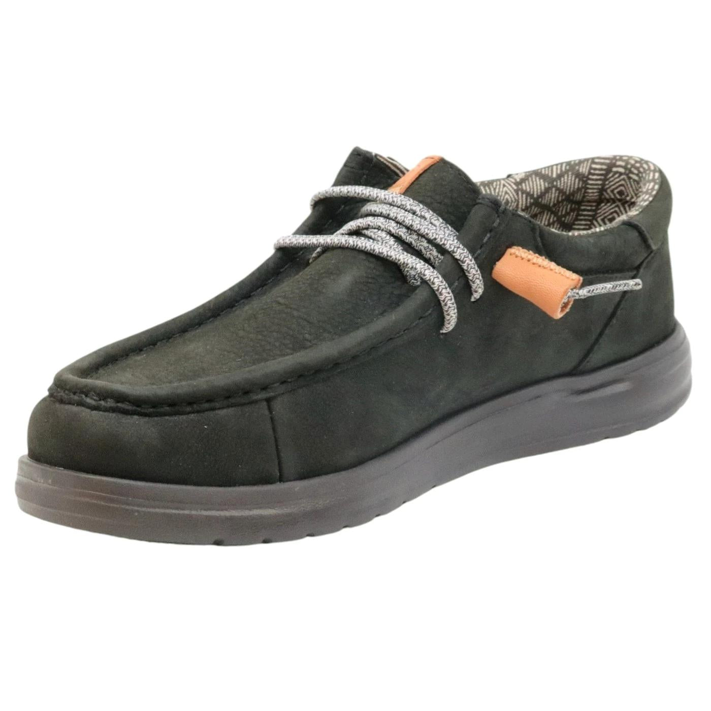 Hey Dude Wally Grip Craft sneaker uomo in pelle nero 