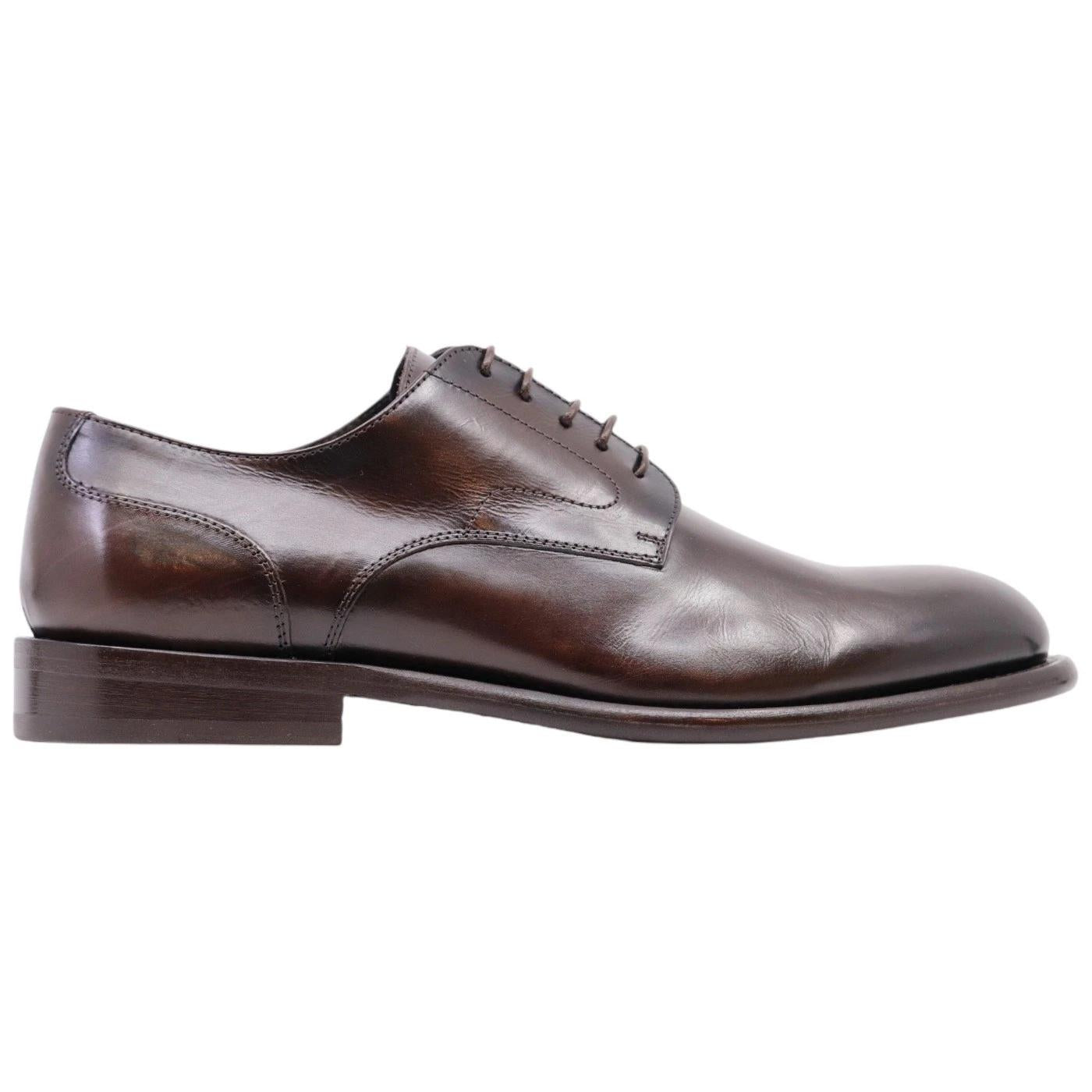 Scarpa Derby uomo Corvari in pelle marrone scuro 