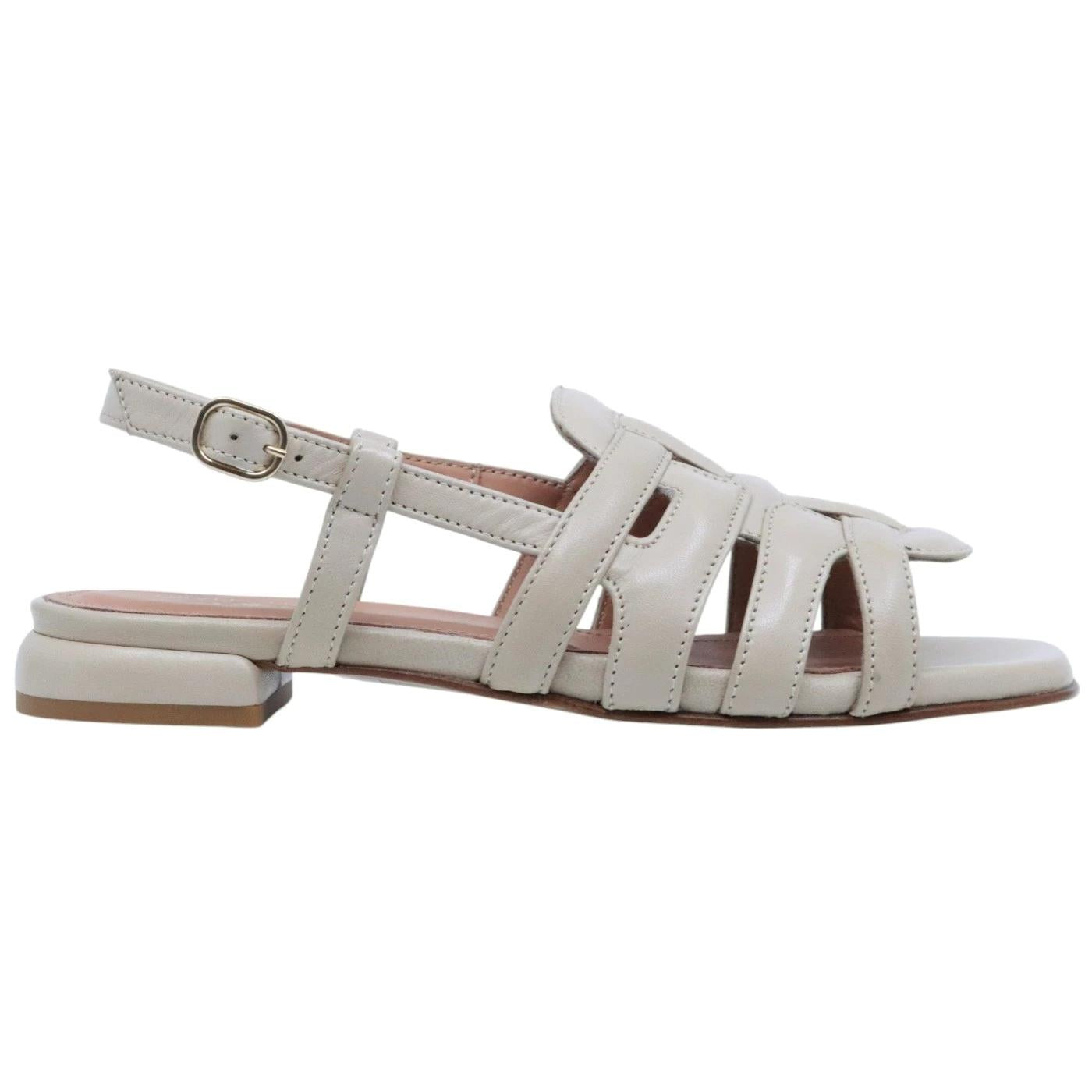 Sandalo donna Triver Flight 566 28 in pelle avorio 