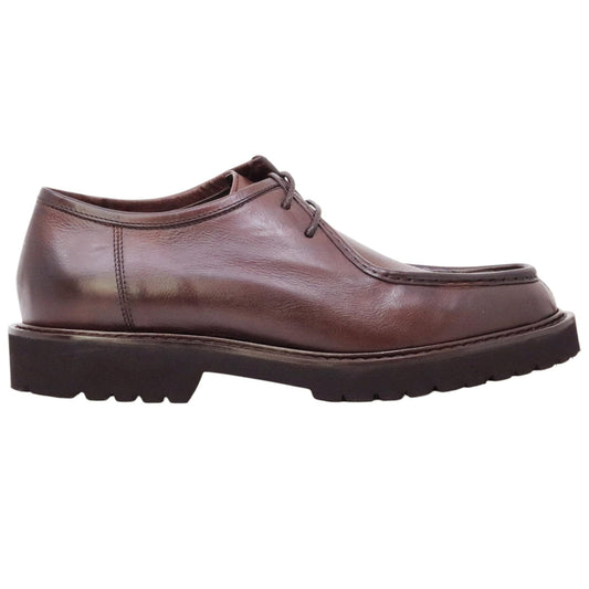 Triver Flight 730 scarpa ingegnere uomo in pelle marrone 