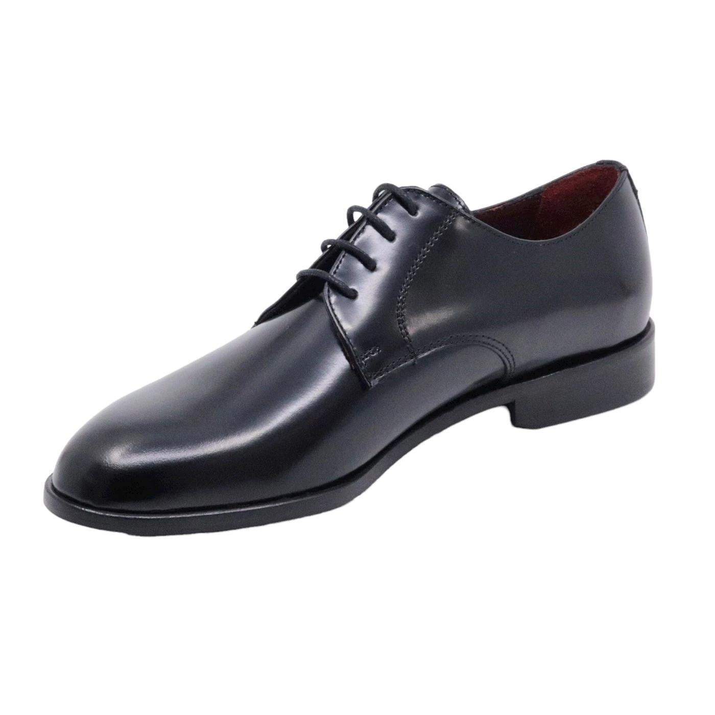 Scarpa Derby Antica Cuoieria 22551 da uomo in pelle nera 
