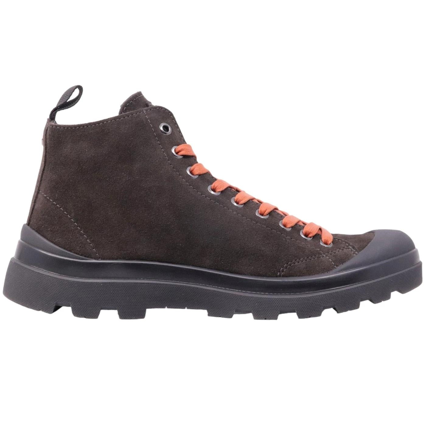 Polacchino uomo Panchic P03 in pelle scamosciata marrone ebano 