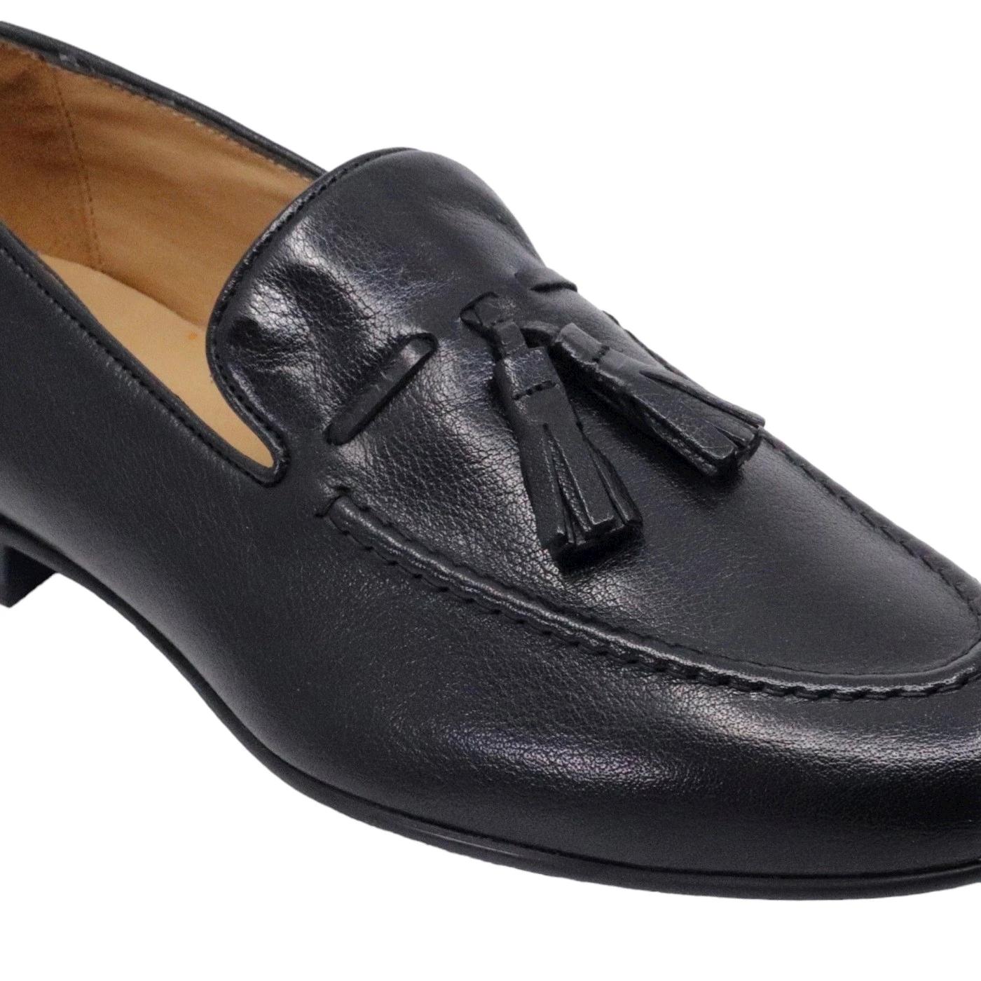 Mocassino uomo Antica Cuoieria 22678 in pelle nera 