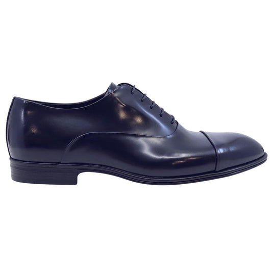 Scarpa Oxford uomo Corvari 3504 in pelle spazzolata blu 