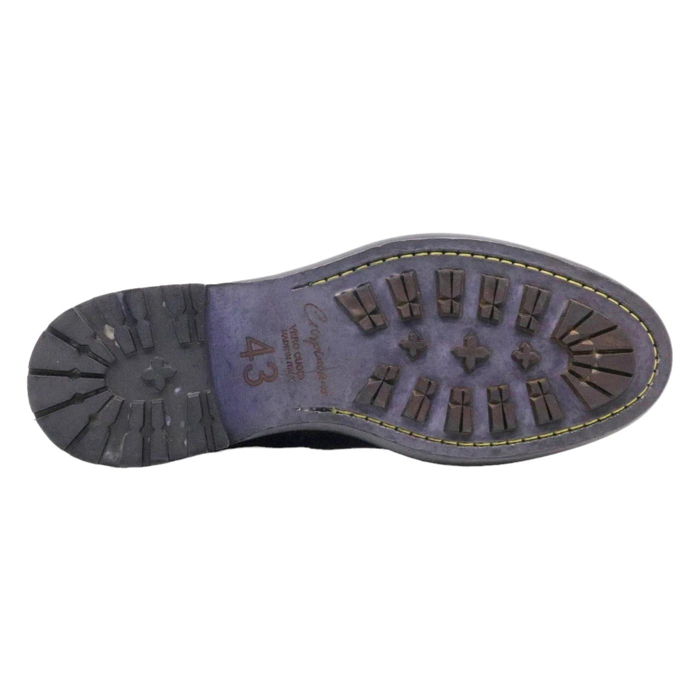 Crispiniano 6089 scarpa derby imperiale da uomo in pelle nera 