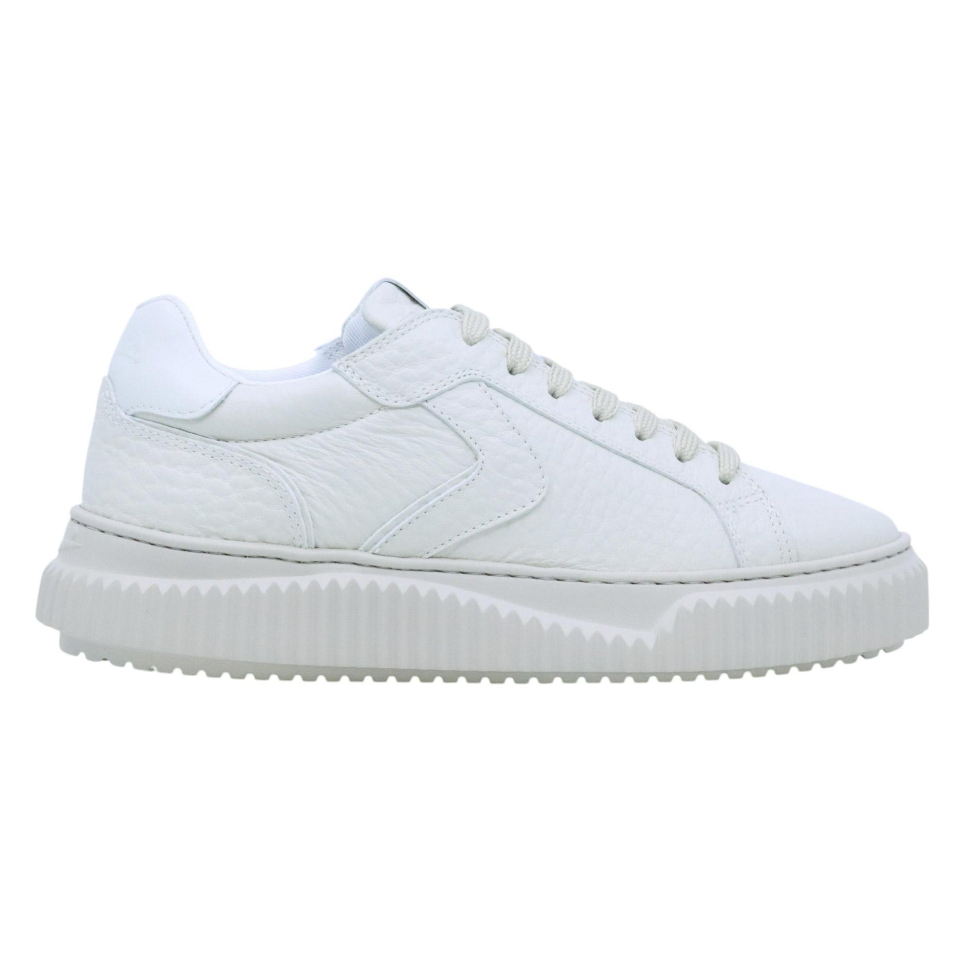 Voile Blanche Lipari Sneaker donna in pelle bianca bottolata 