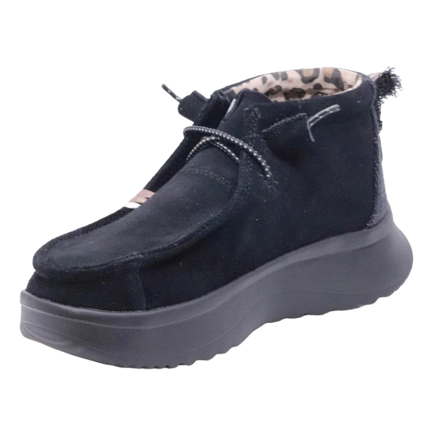 Hey Dude Wendy Peak Hi sneaker donna in morbida pelle scamosciata 