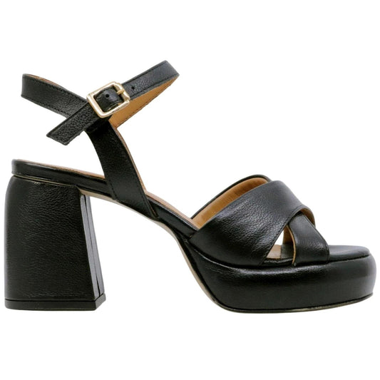 Sandalo con tacco Mjus T91005 in pelle nera 