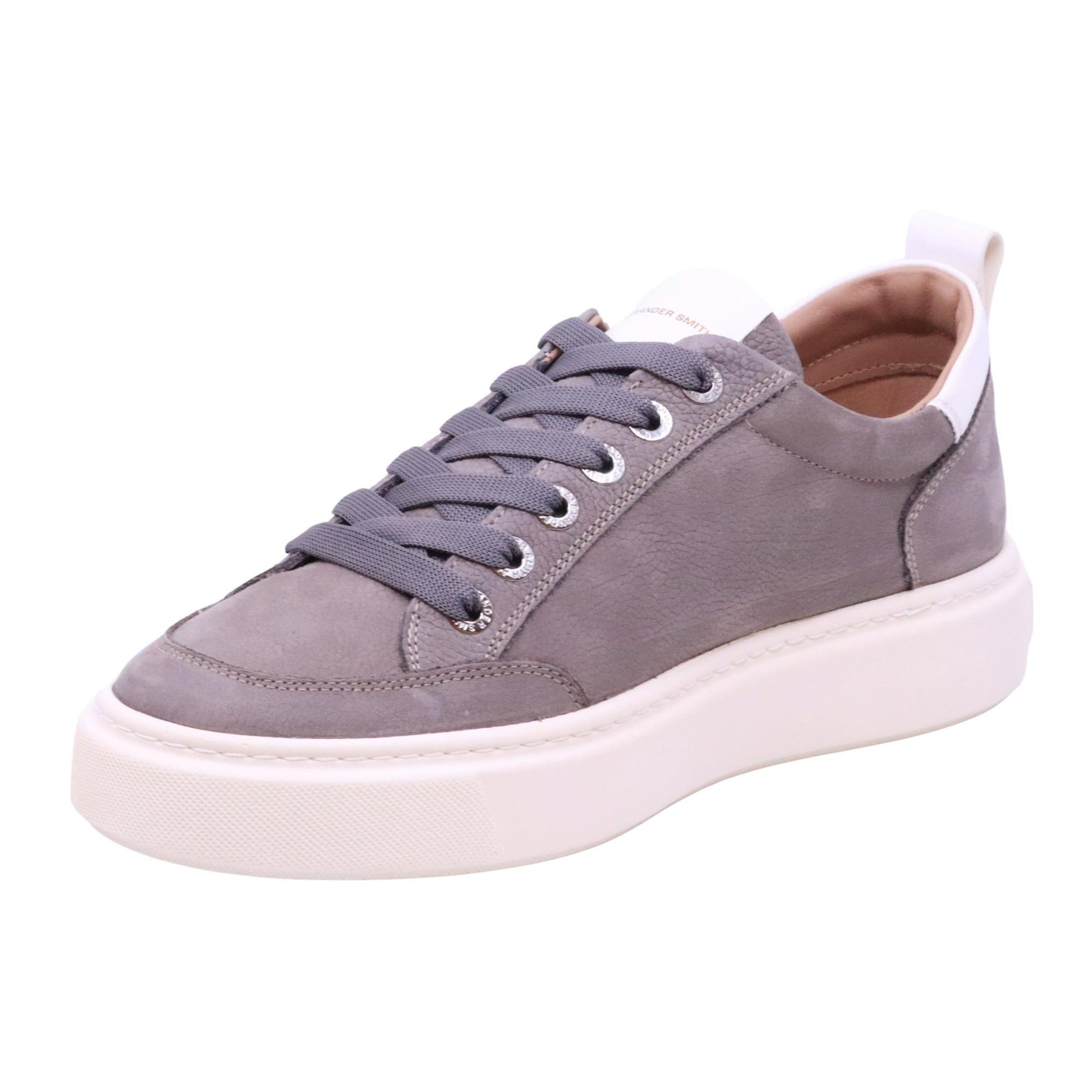 Alexander Smith Bond 3258 sneaker uomo nabuk grigio asfalto con dettagli in pelle bianca 