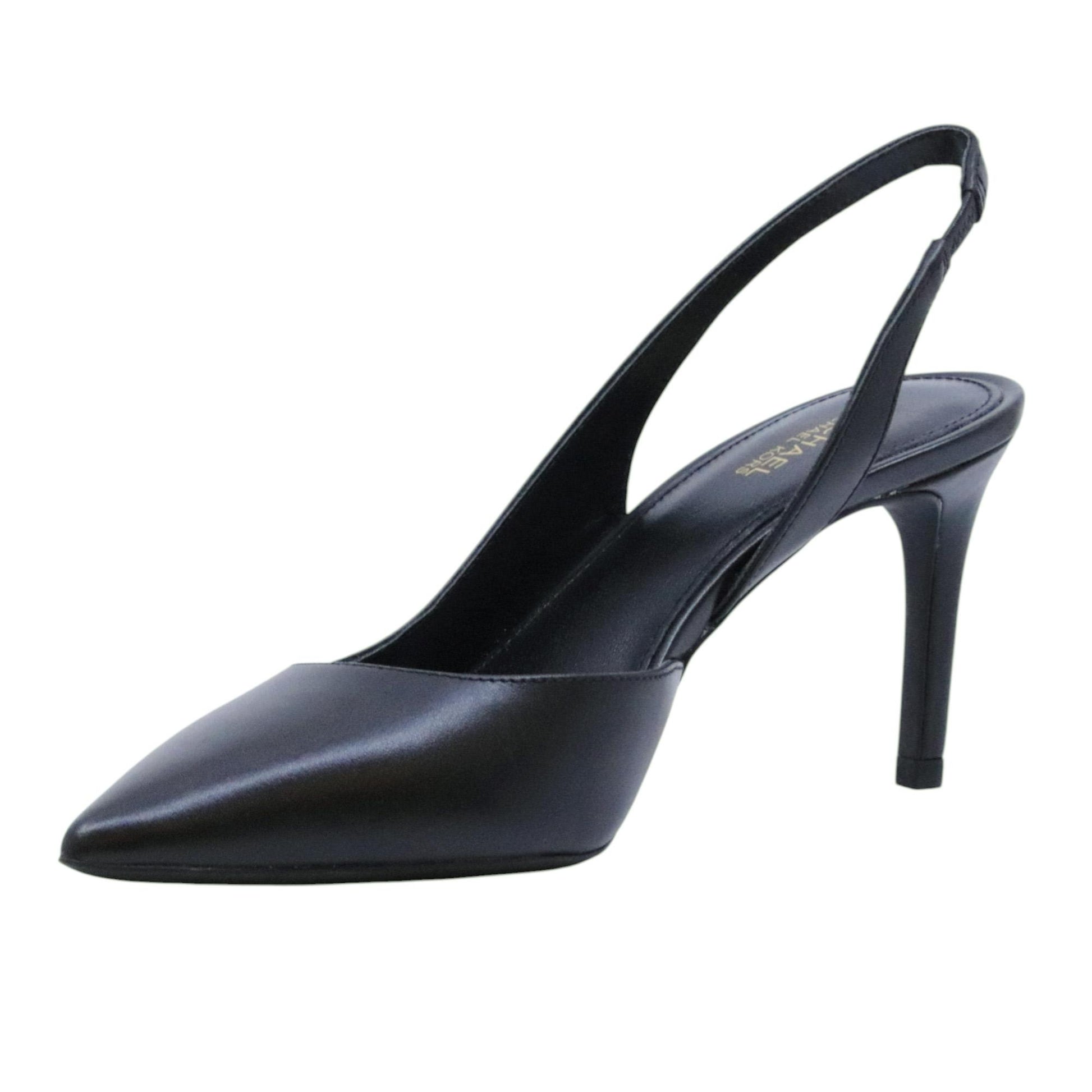 Michael Kors Alina Flex Sling Pump Leather Black slingback donna in pelle nera 