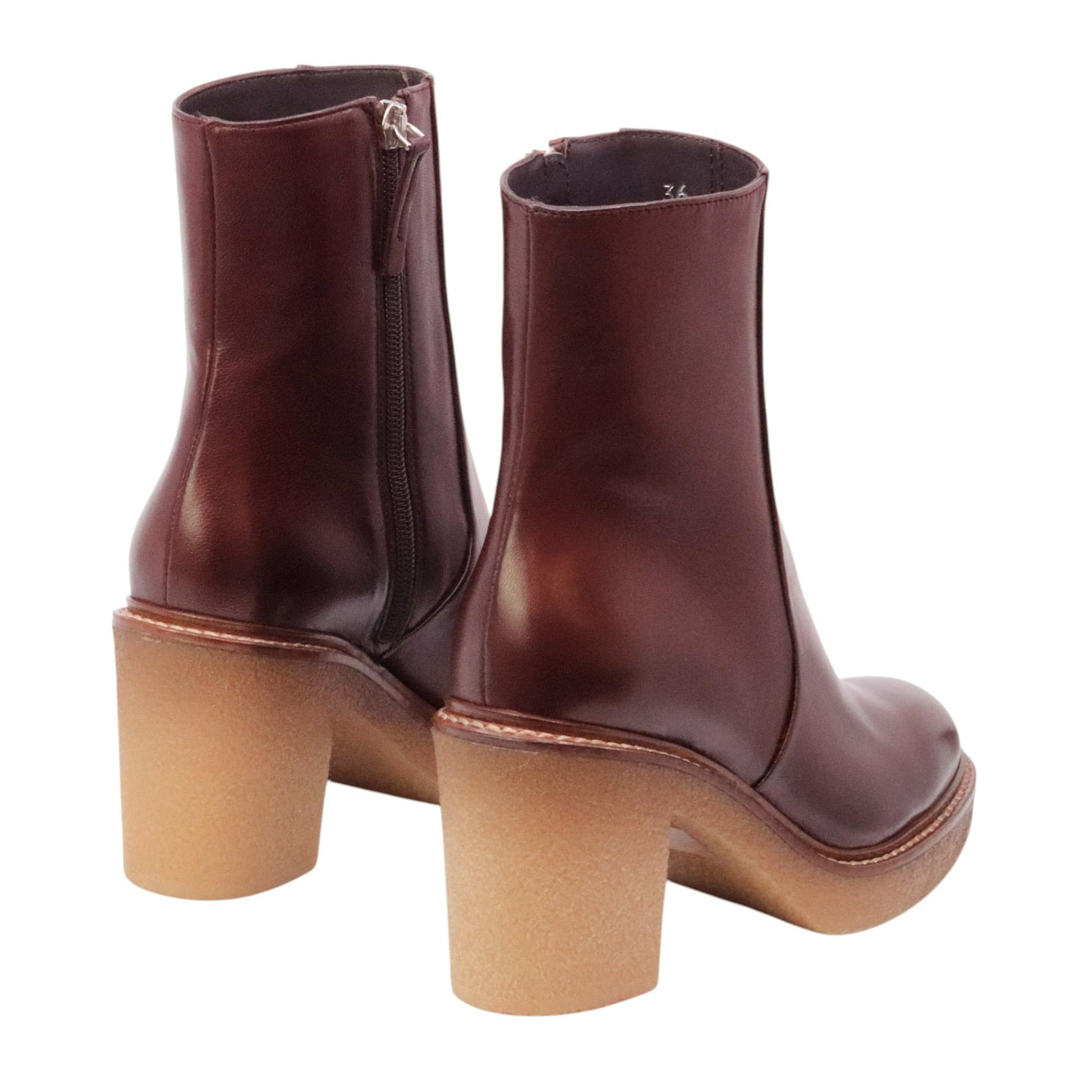 Triver Flight 527 stivaletto donna in pelle rosso rubino 