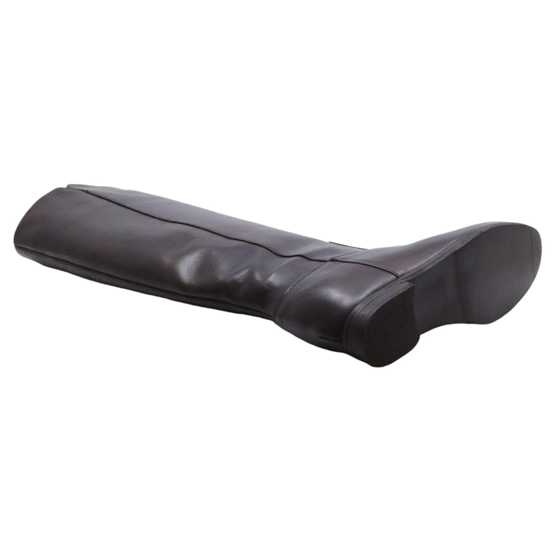 The Seller IV142 stivale donna in pelle marrone con zeppa interna 