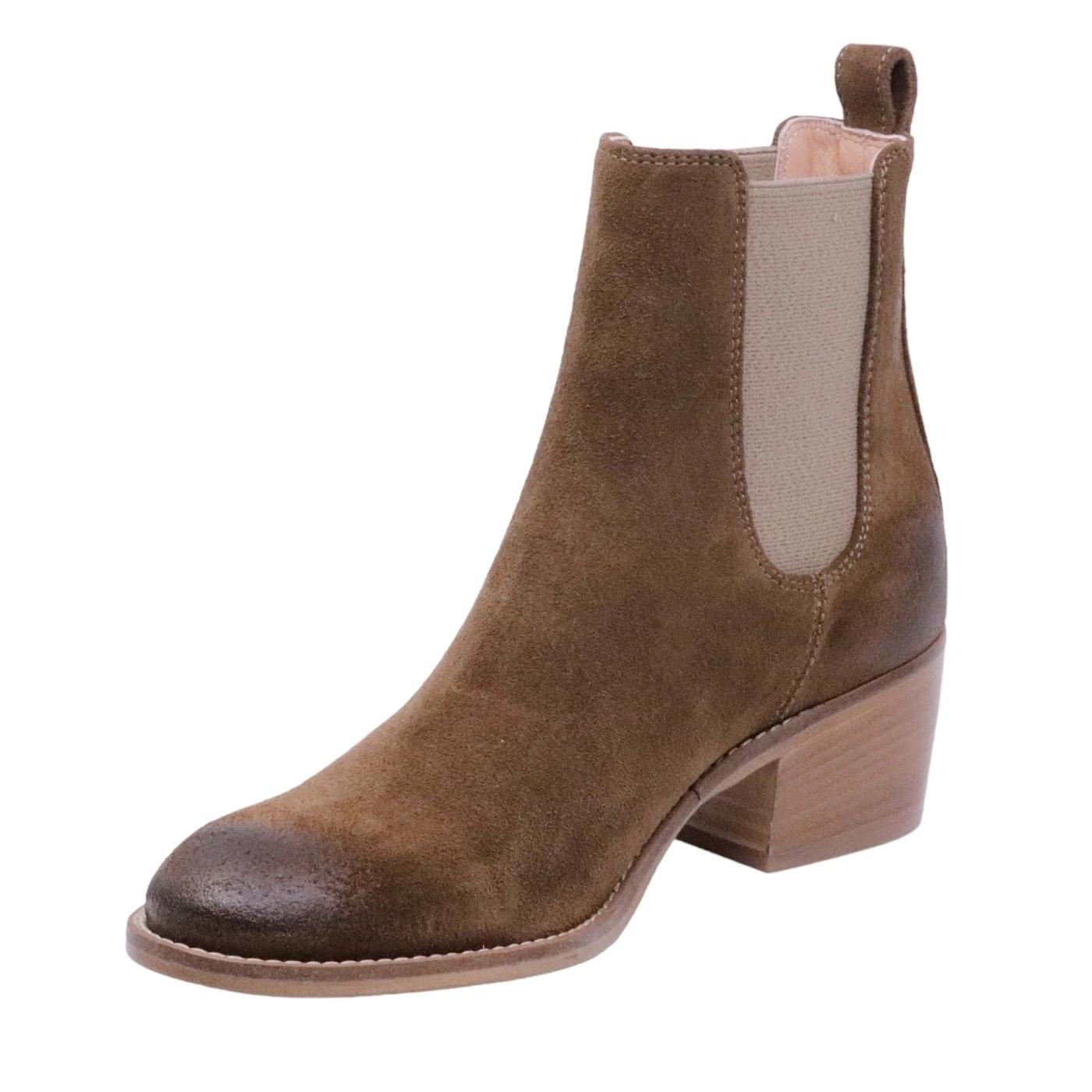 Stivaletto Chelsea donna Curiositè 2372 in camoscio marrone 