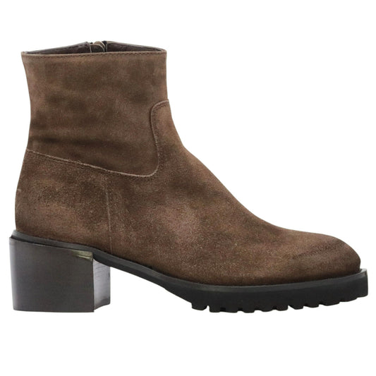 Triver Flight 676 02 stivaletto donna in camoscio marrone oliva 