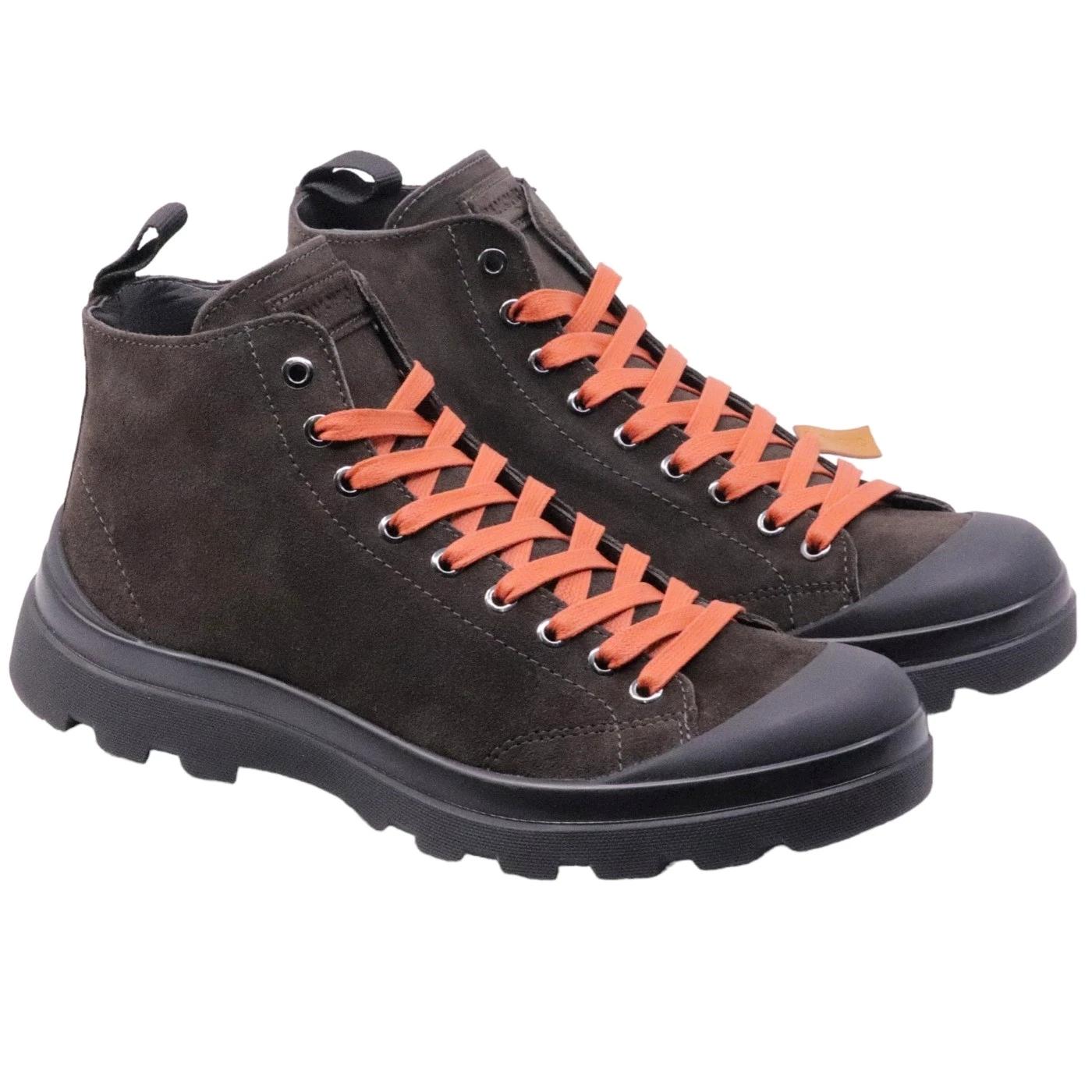 Polacchino uomo Panchic P03 in pelle scamosciata marrone ebano 