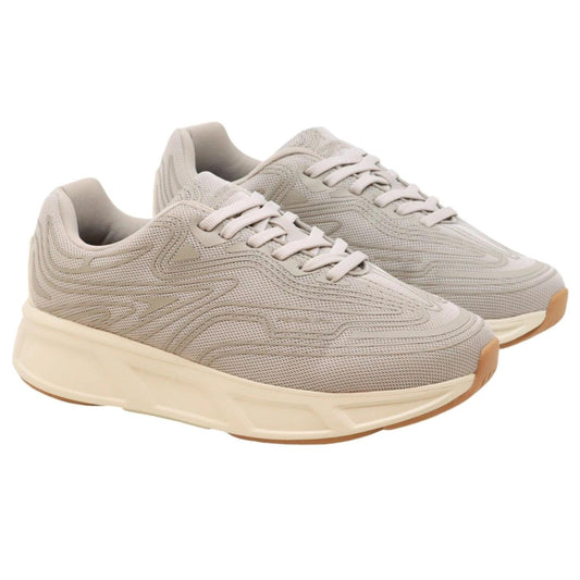 Sneaker Fessura Run #01 in tessuto grigio e beige 