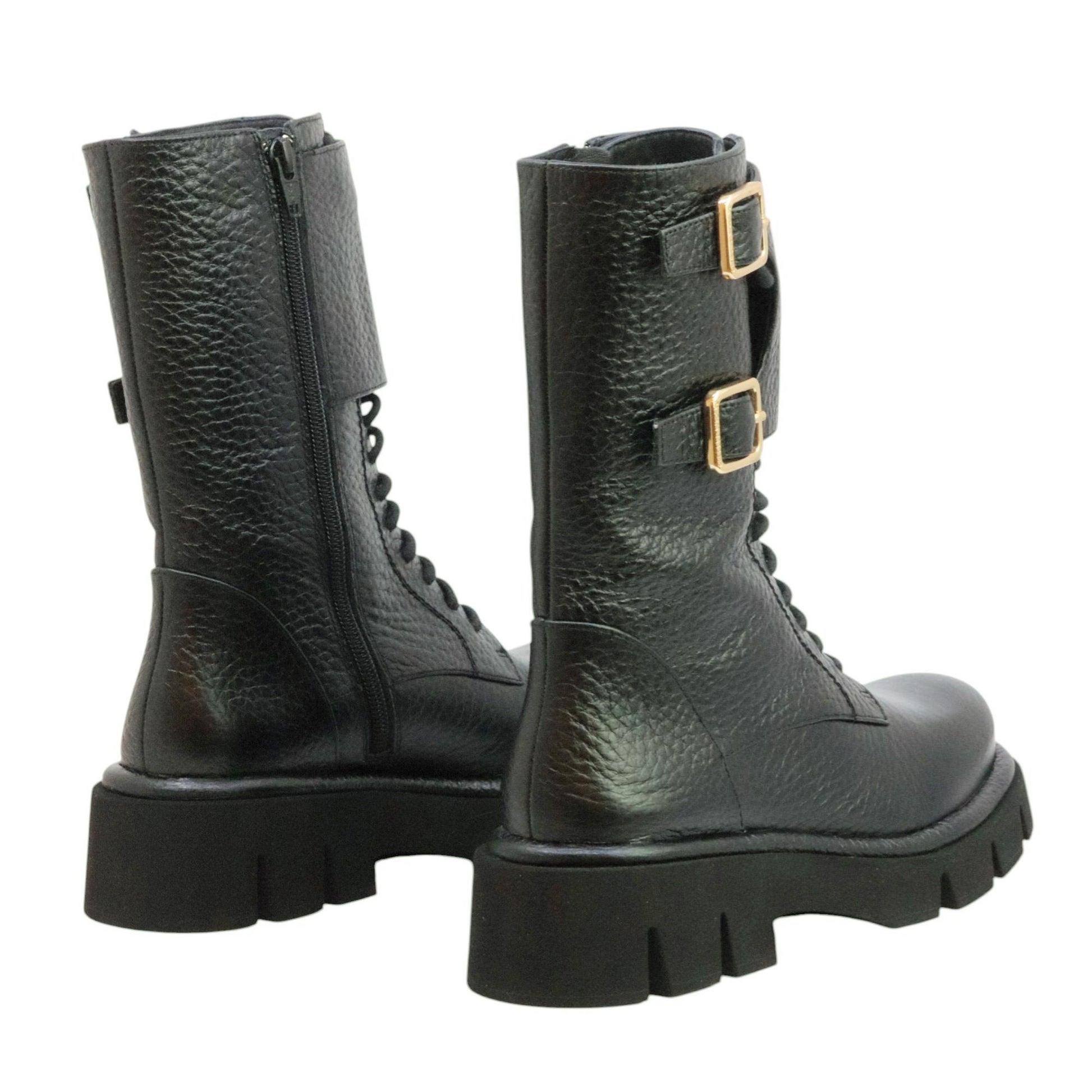 Paloma Barceló Comba stivaletto donna in nappa nera 