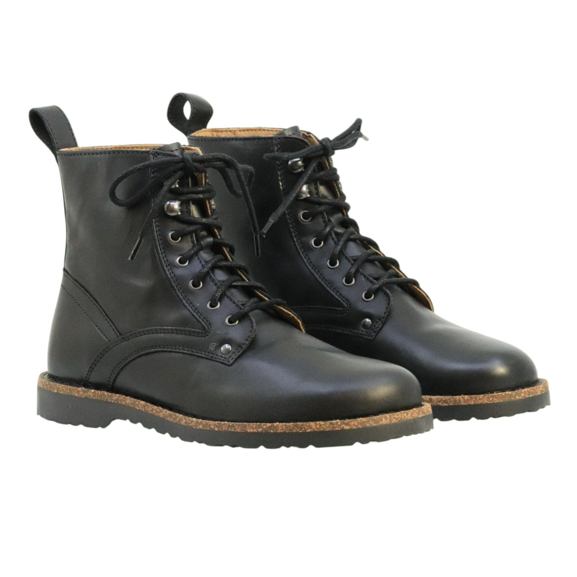 Birkenstock Bryson stivaletto uomo stringato in pelle nera 