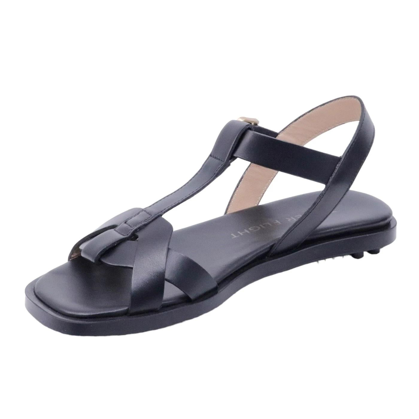 Sandalo Triver Flight da donna realizzato in morbida pelle di colore nero 