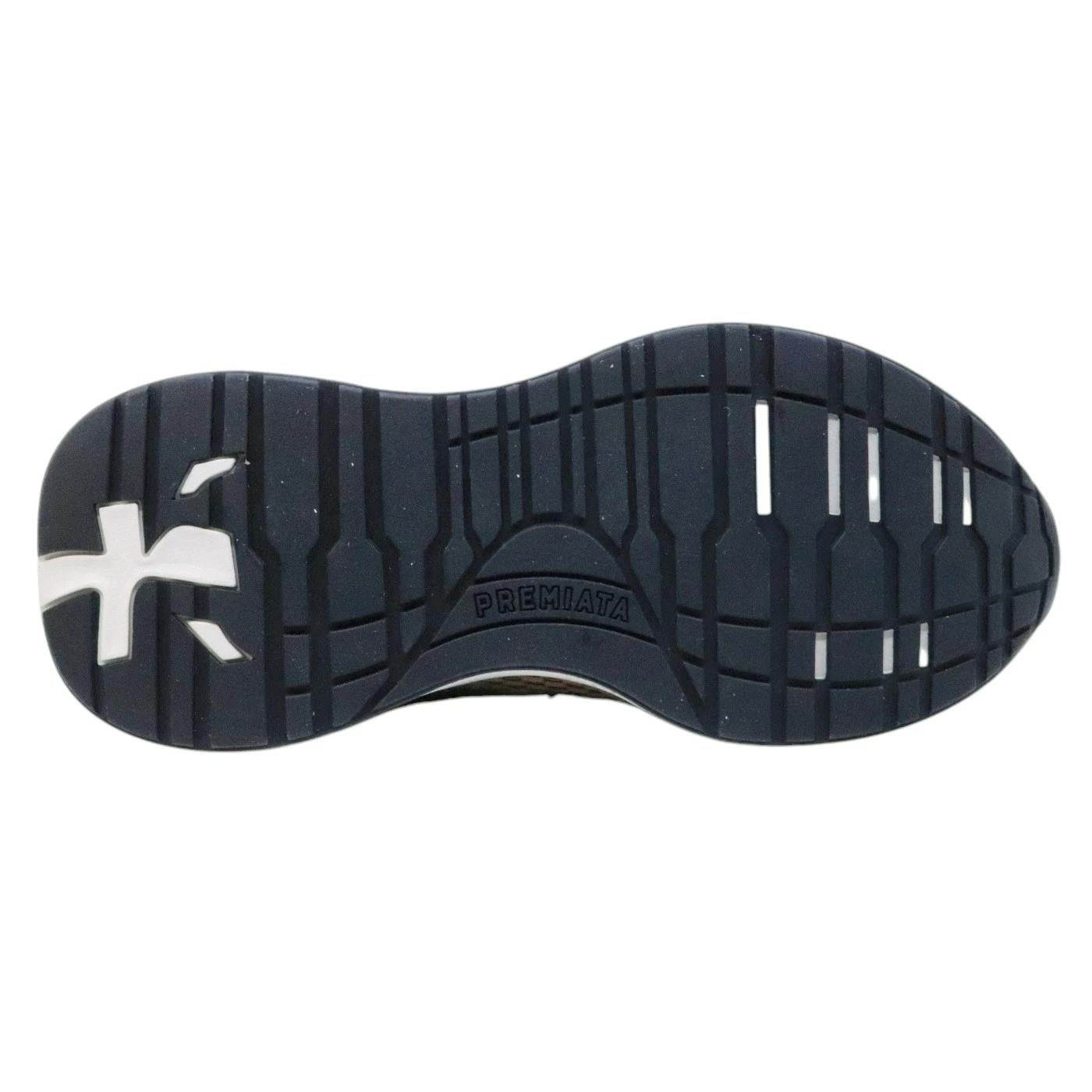 Premiata Lauryn 7486 sneaker donna in tessuto retato rosa con dettagli in camoscio e platino 