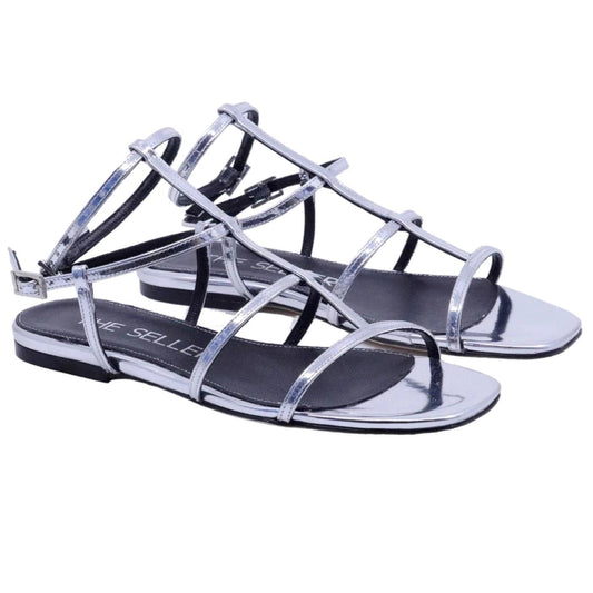 Sandalo basso The Seller PE901 specchiato argento 