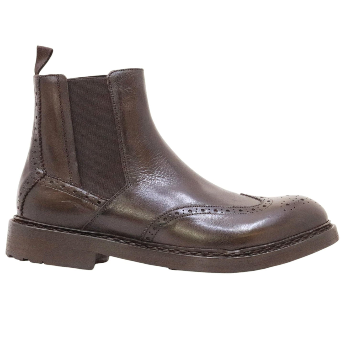 Crispiniano 483 chelsea boot uomo pelle marrone 