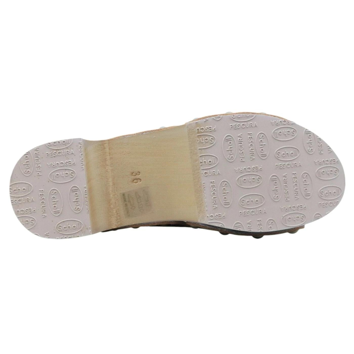 Sandalo Scholl Pescura Wave da donna in pelle cognac 