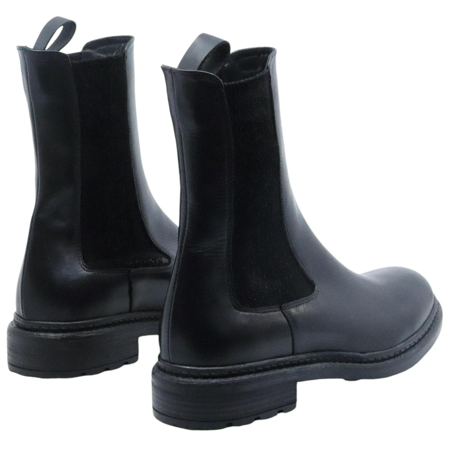 Chelsea boot donna The Seller GD729 in pelle nero 