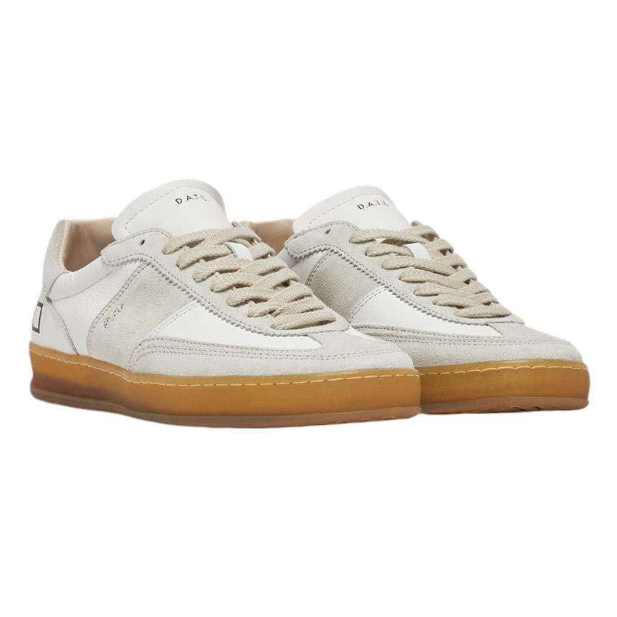 DATE Sporty Calf White SL CA WH sneaker uomo in pelle bianca 