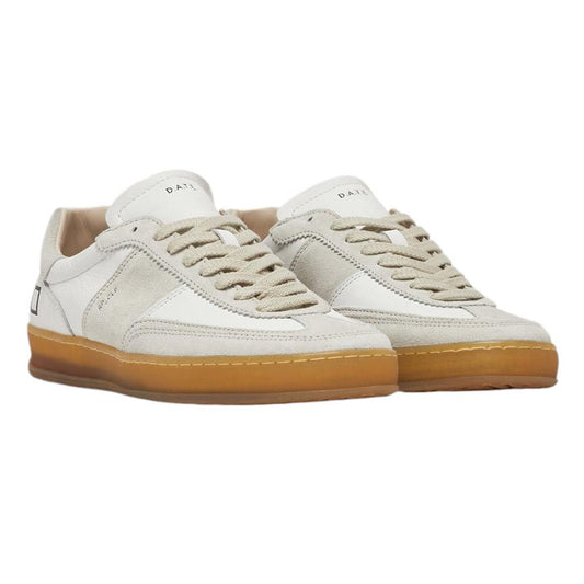 DATE Sporty Calf White SL CA WH sneaker uomo in pelle bianca 