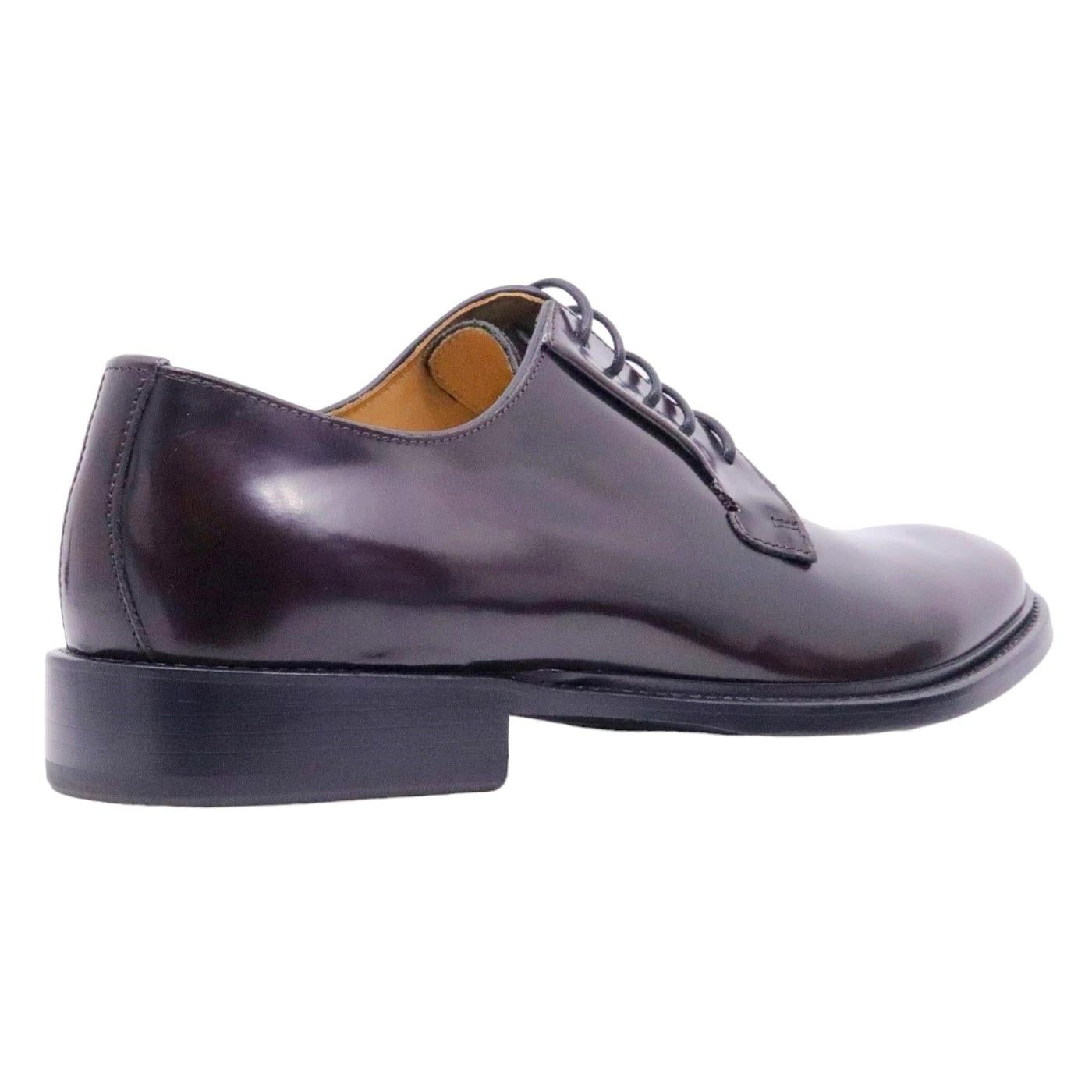 Scarpa Derby da uomo di Seboy's 3810 in pelle bordeaux spazzolata 