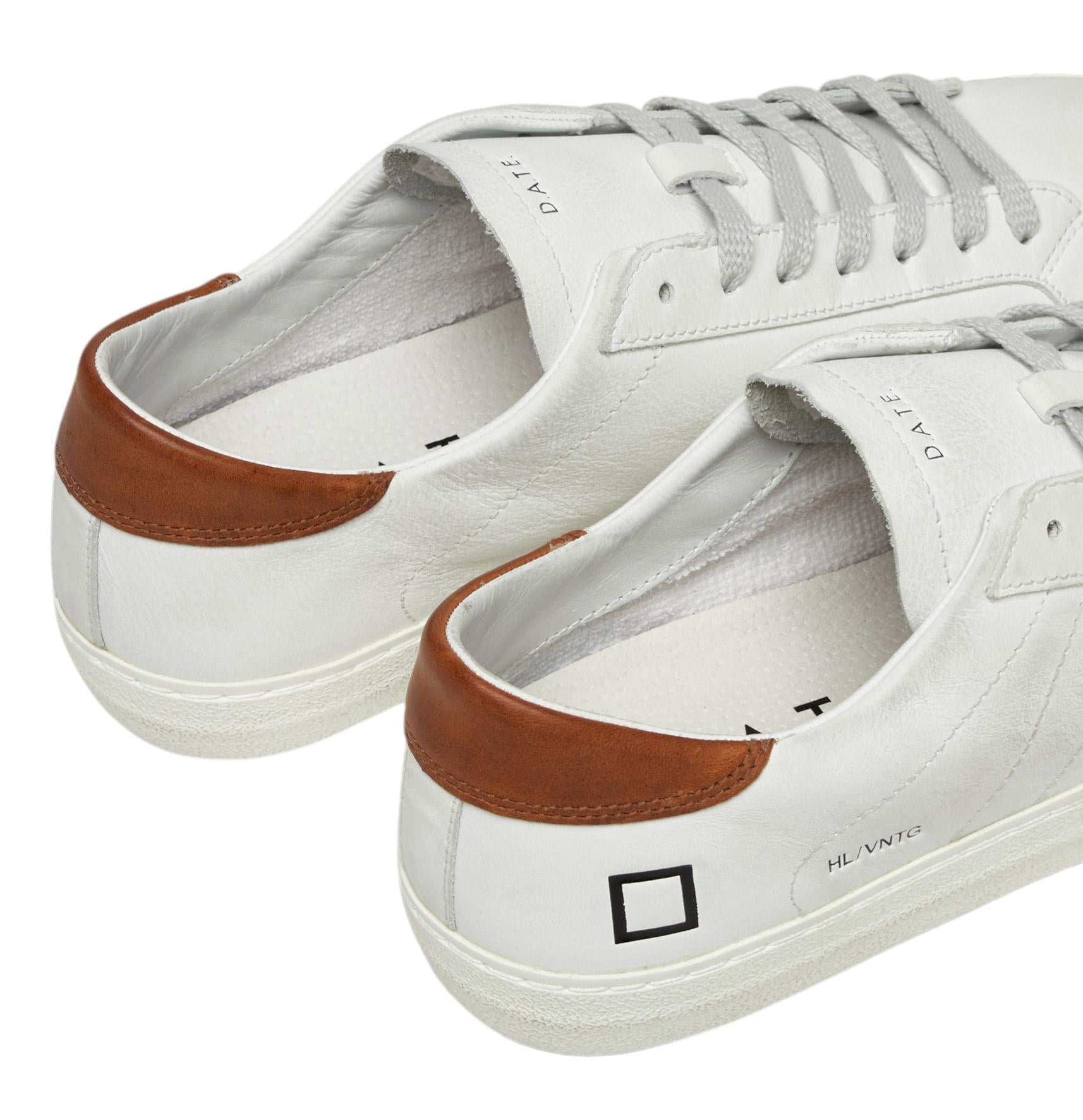 D.A.T.E. Hill Low Vintage Calf White Cuoio HL-VC-WI sneaker uomo 