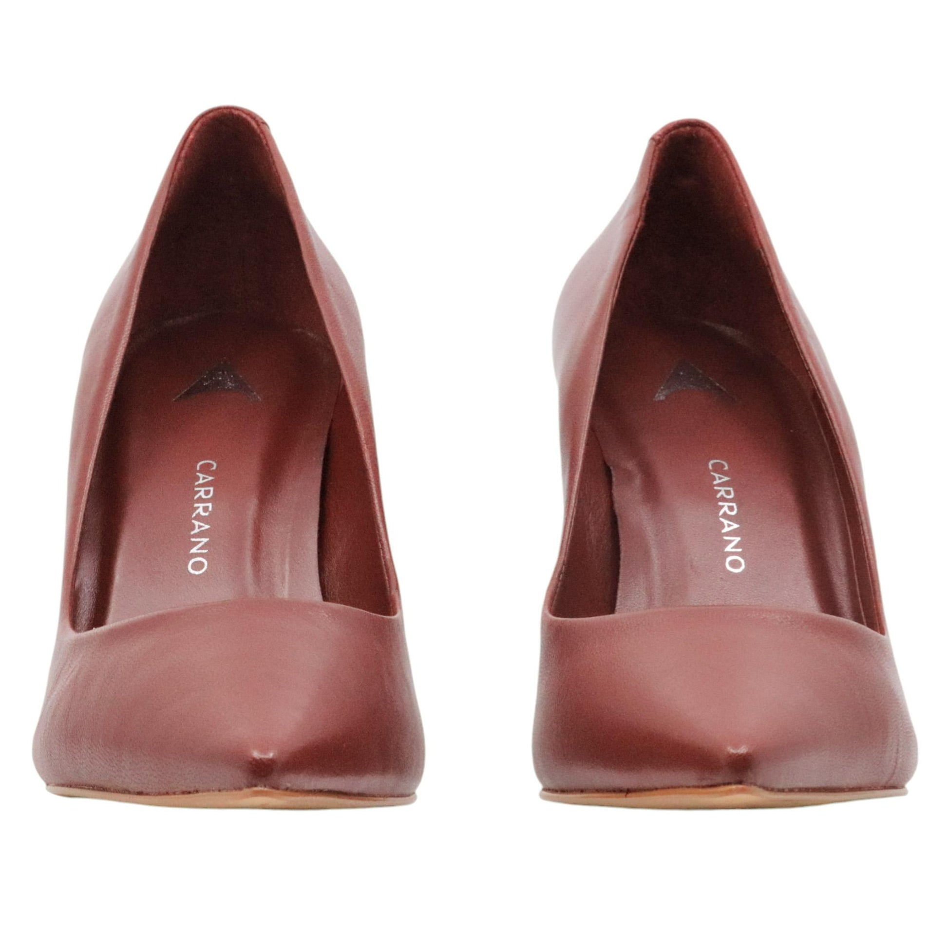 Décolleté donna Carrano 195009 in pelle rosso scuro 