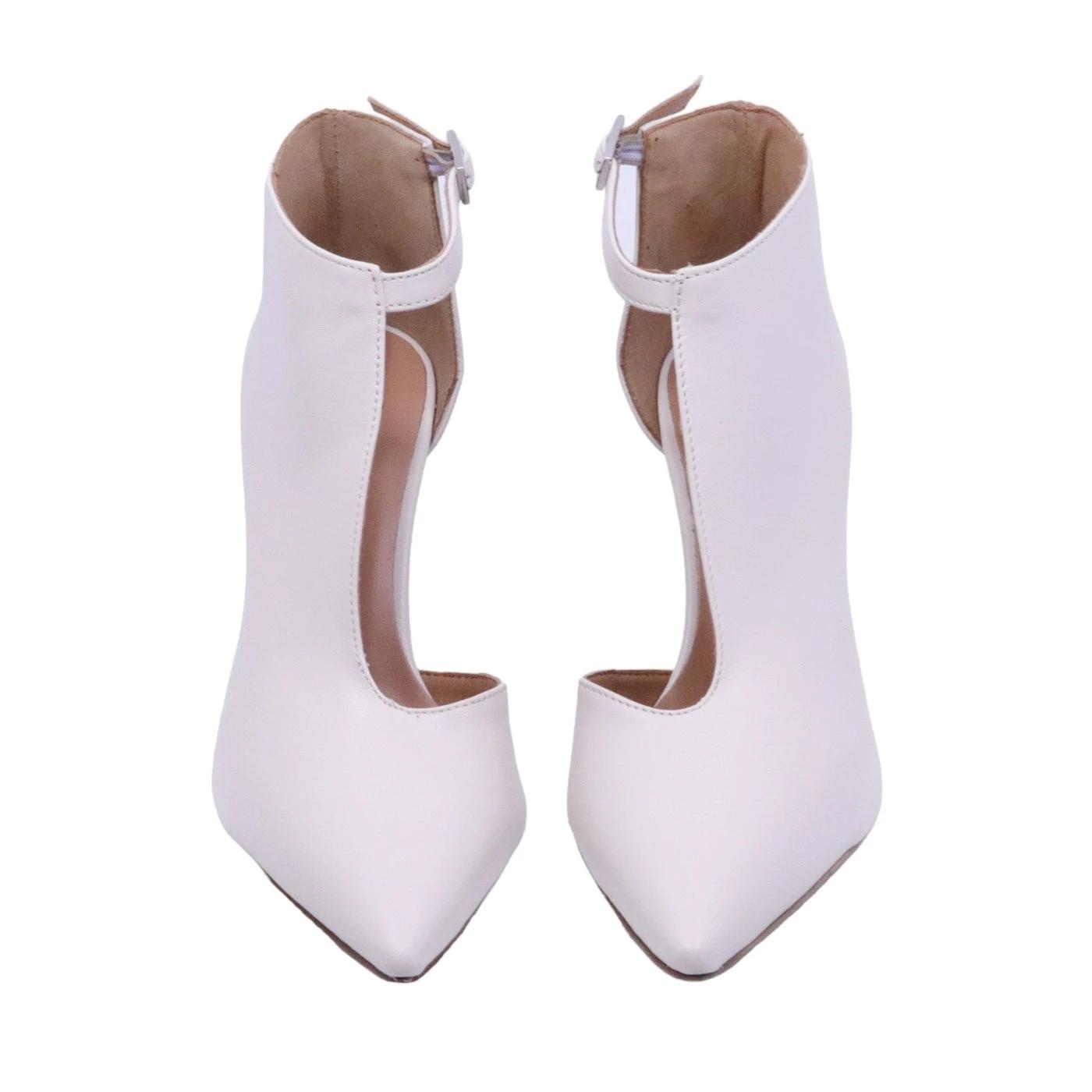 Stivaletto donna Ranyé 4003C in pelle bianca 