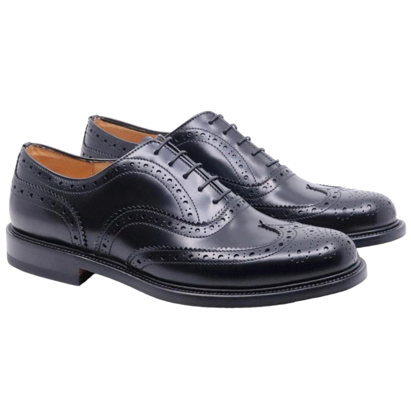 Scarpa Francesina imperiale Mille 885 Oxford in pelle nera 