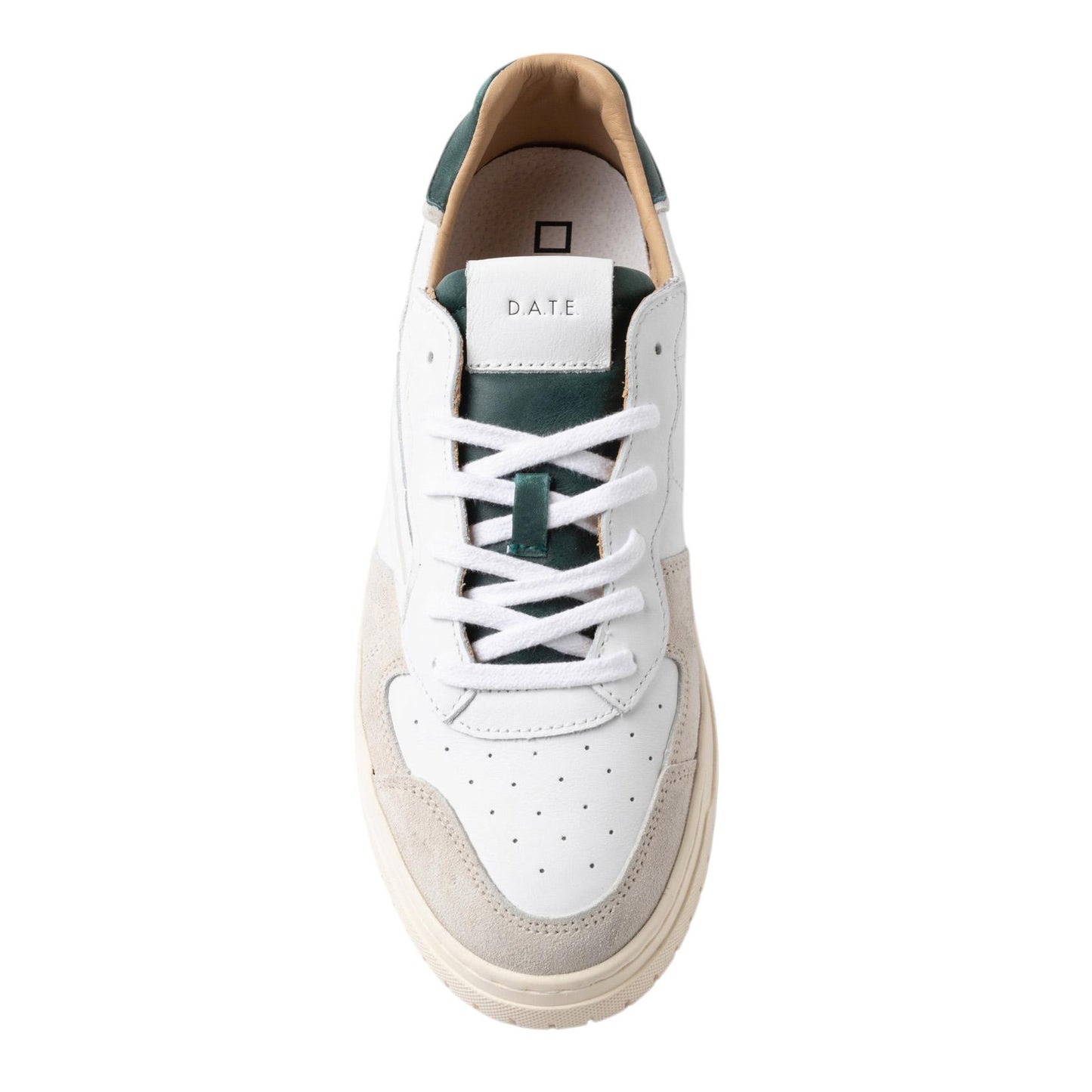 D.A.T.E. Torneo Pure Vintage Calf sneaker uomo pelle bianco-verde 