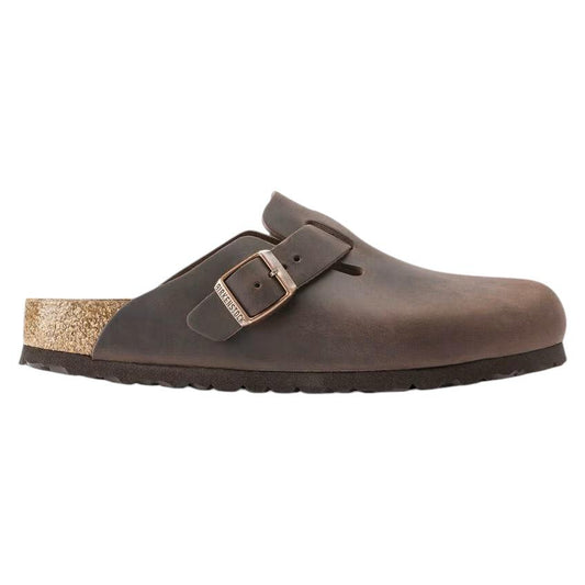 Birkenstock Boston Oiled Leather 0860133 sabot unisex in pelle oleata Habana 