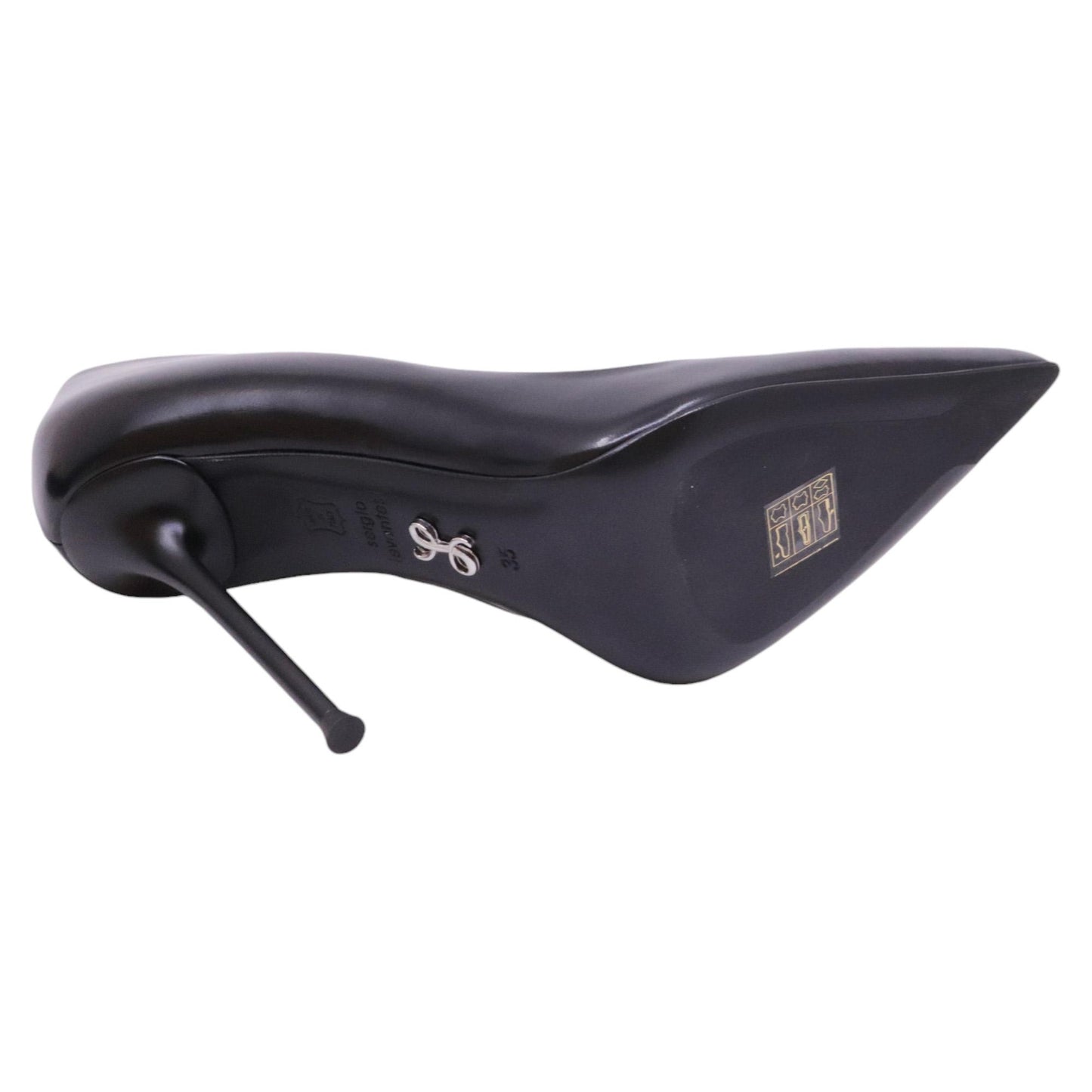 Décolleté donna Sergio Levantesi Ley 5 in pelle nera 