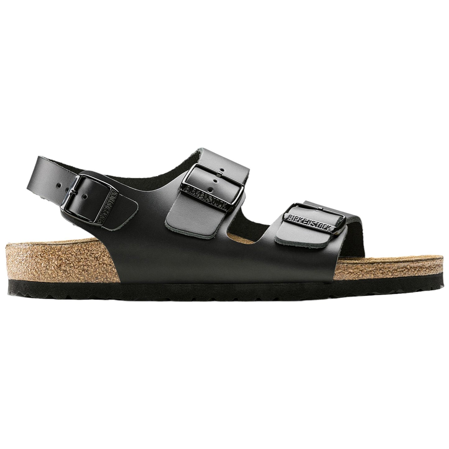 tripla fibbia in pelle nera MILANO-NATURLEA-BLKBLACK BIRKENSTOCK