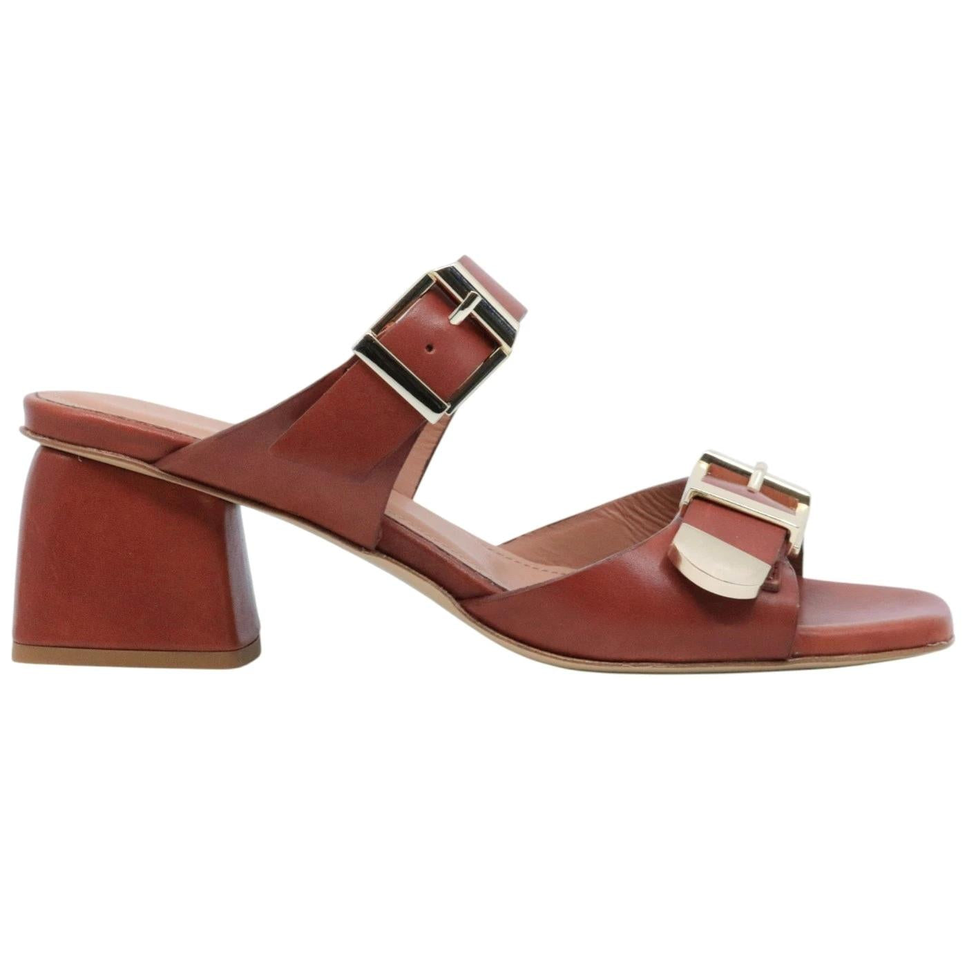 Sandalo con tacco Triver Flight 601 19 in pelle rosso 